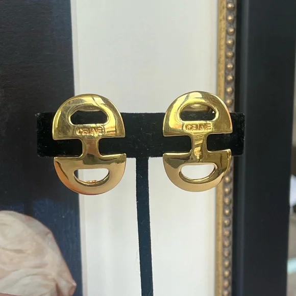 CELINE Vintage Statement Earrings - Picture 5 of 7
